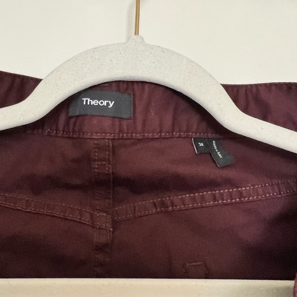 Theory burgundy pants $25